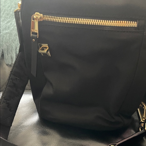 Tumi Black Nylon Sling Bag with Gold Zippers - Picture 5 of 5